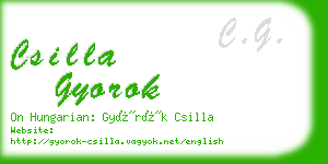 csilla gyorok business card